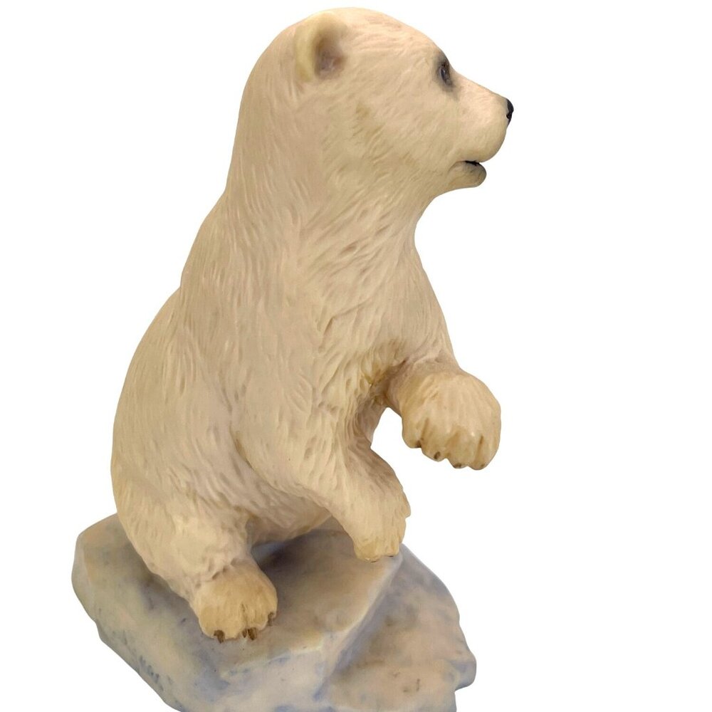 Vintage Hand Painted White Baby Polar Bear Cub Aynsley Mastercraft UK England - Picture 7 of 10
